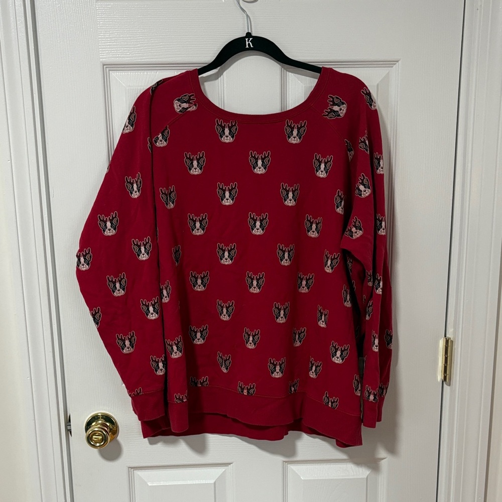 Torrid Holiday Sweater with Dog Pattern